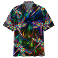 Trippy Colorful Dragonfly Psychedelic Hippie Hawaiian Shirt