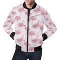 FUNSTUFFPRINT Tropical Flamingo Hawaiian Floral Pattern Print Mens 3D Bomber Jacket