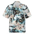 Hawaiian Camp Collar Short Sleeve Button-Down Shirt Tropical Palms Abstract 3D Hawaiian Shirts