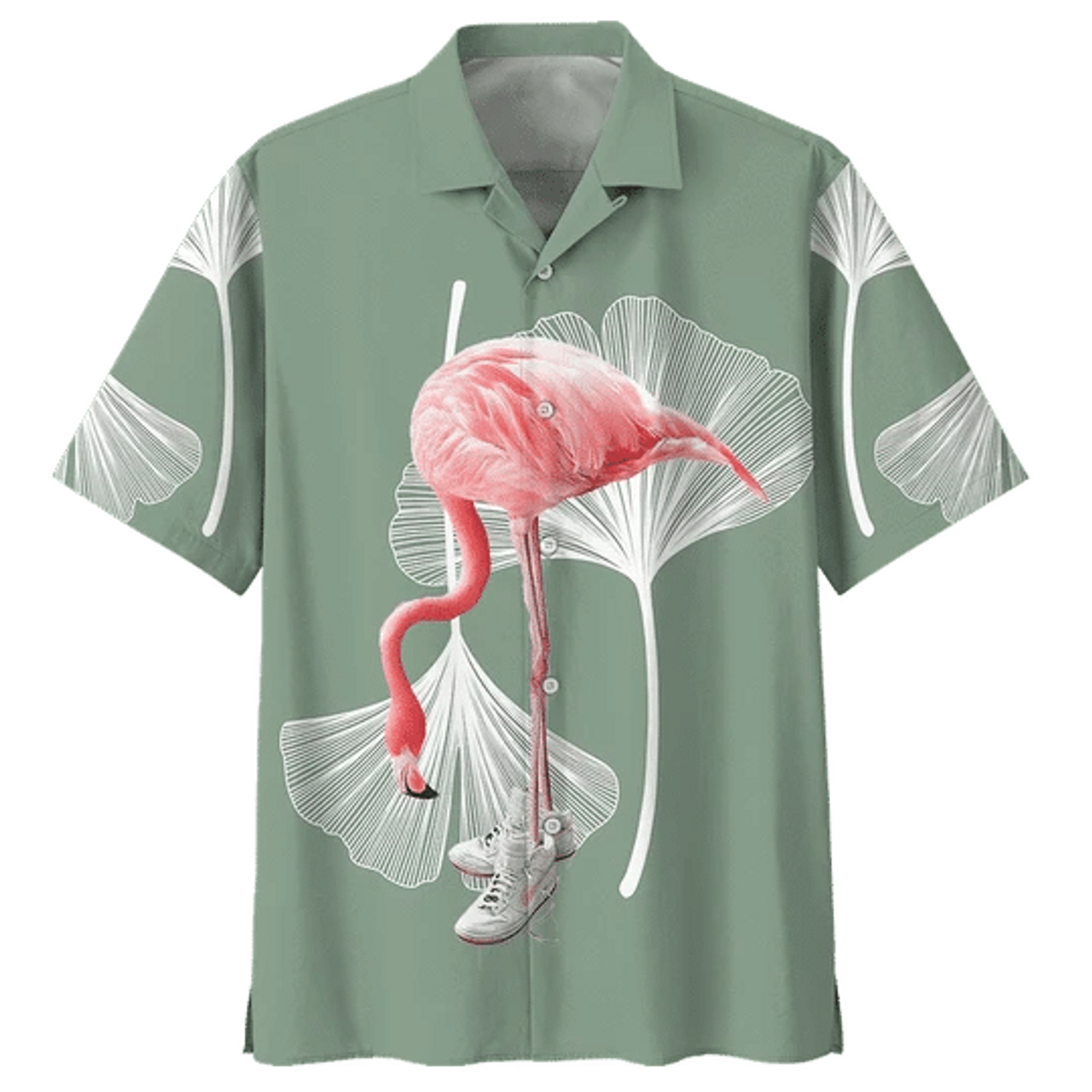Tropical Flamingo Ornamental Hawaiian Shirt, flamingo shirts mens