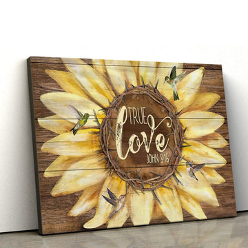 True Love Christian Canvas Art - John 3 16 Christian Wall Decor