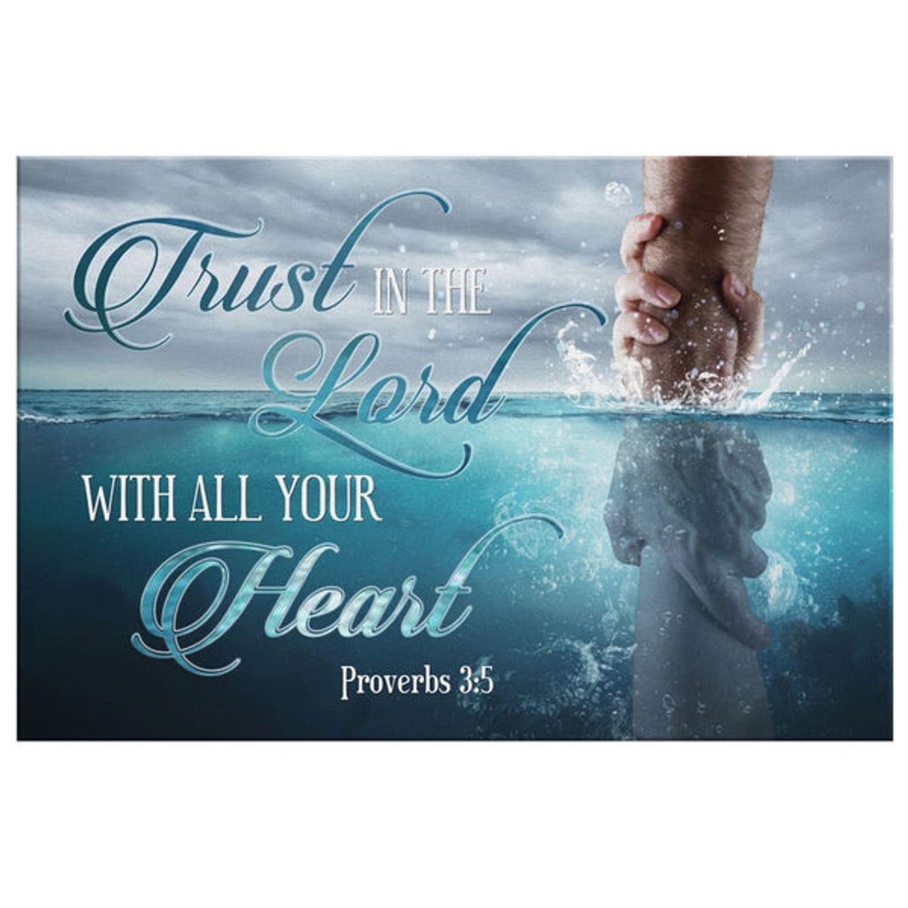 Trust In The Lord With All Your Heart Proverbs 35 Canvas Print Bible Verse Wall Art