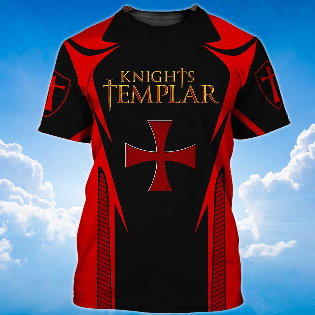 FUNSTUFFPRINT Knight Templar Jesus Christ Is The Only Way To Heaven 3D T-shirt