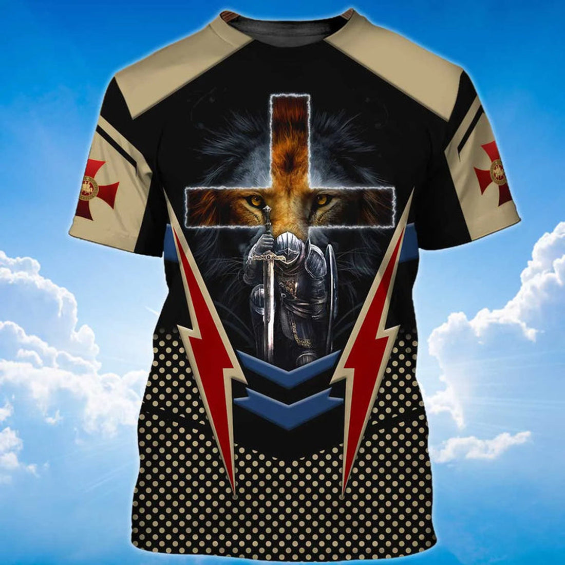 Knight Templar Of God 3D Full Print T-Shirt