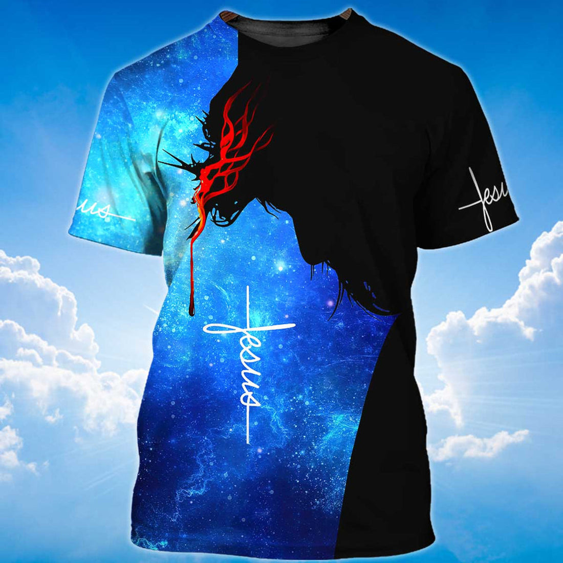FUNSTUFFPRINT 3D Jesus T-Shirt Jesus Let Your Faith Be Bigger 3D T-shirt
