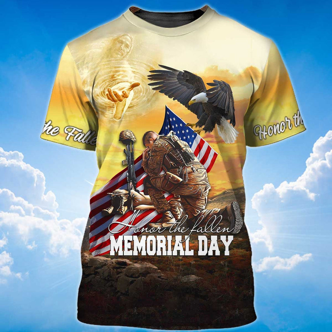 FUNSTUFFPRINT Honor The Fallen Memorial Day T-Shirt 11 September Shirt 3D T-shirt