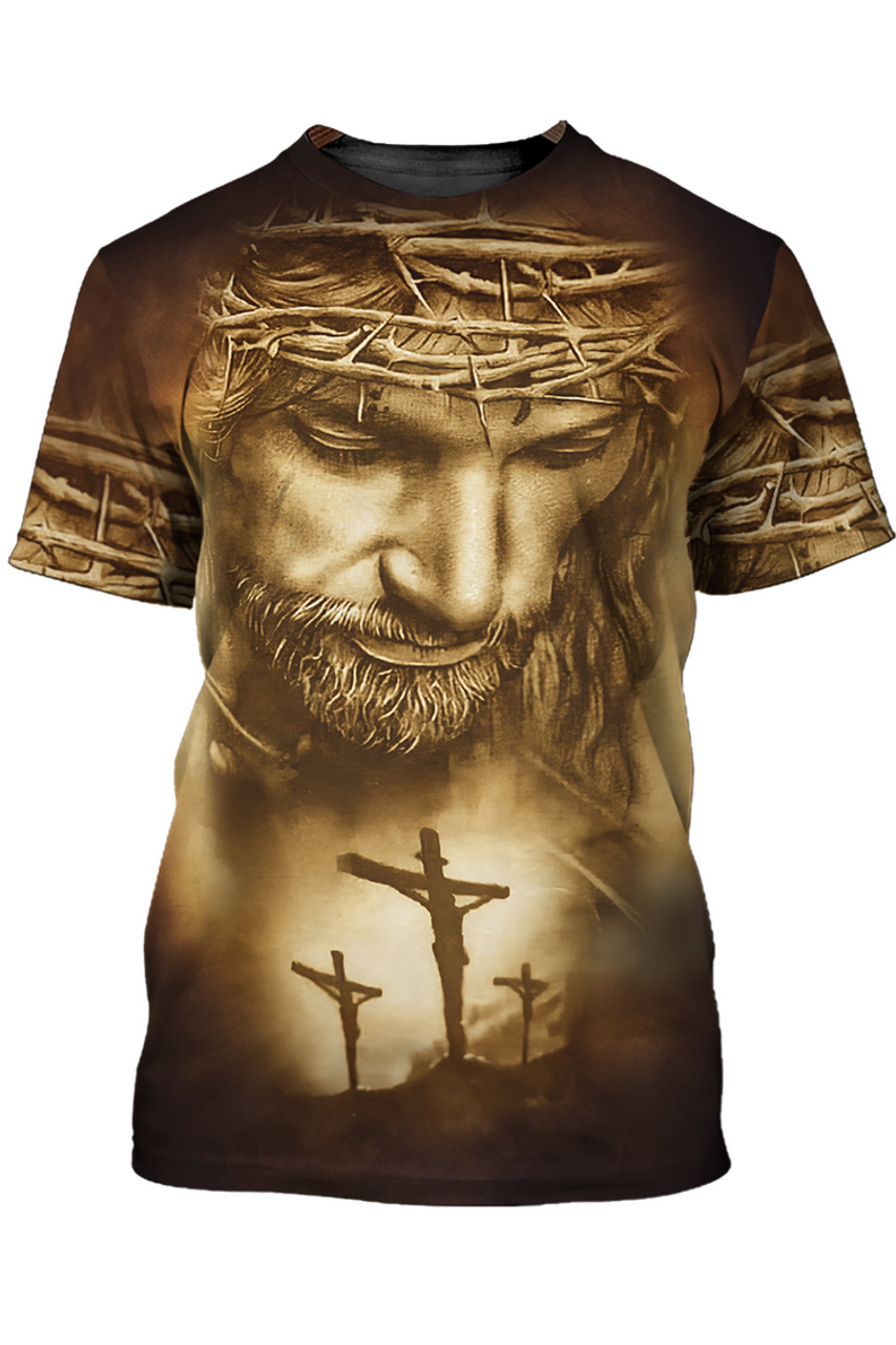 FUNSTUFFPRINT Faith In Jesus Christ T-Shirt 3D Jesus Shirt Men Women 3D T-shirt