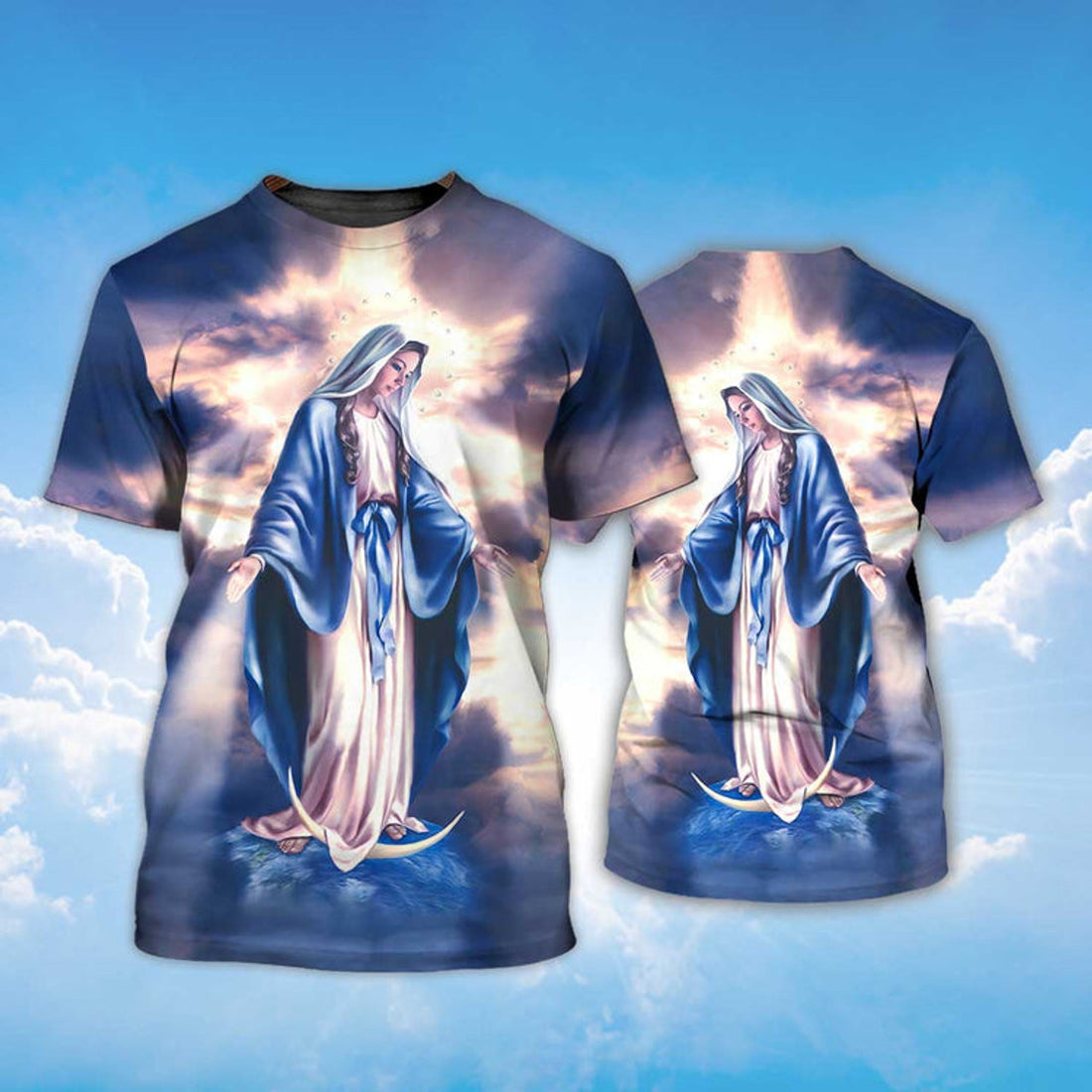 FUNSTUFFPRINT Mother Mary'S Love For Us 3D T-shirt