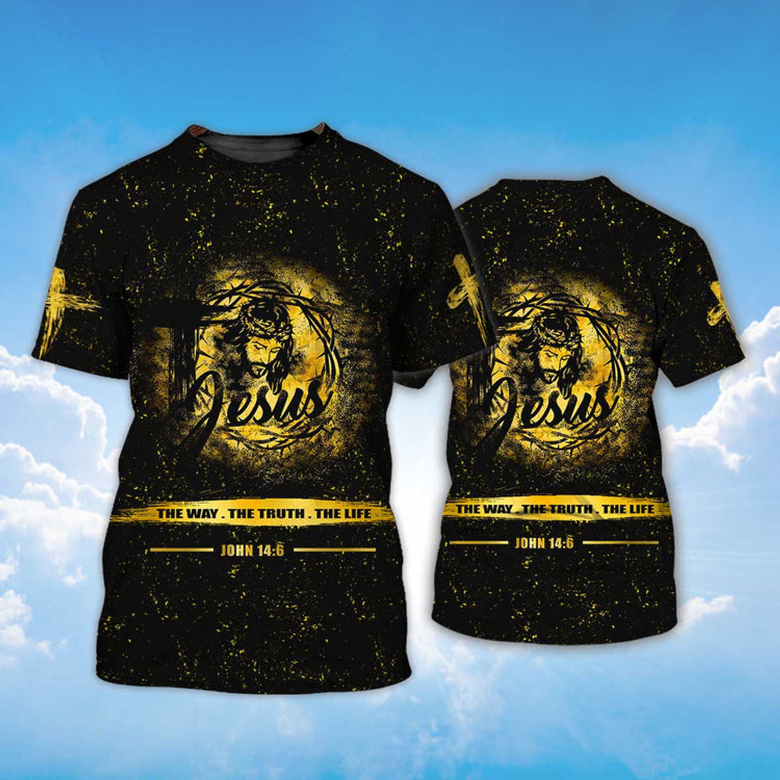 FUNSTUFFPRINT Cool 3D Shirt For Jesus Lover Jesus The Way The Truth The Life 3D T-shirt