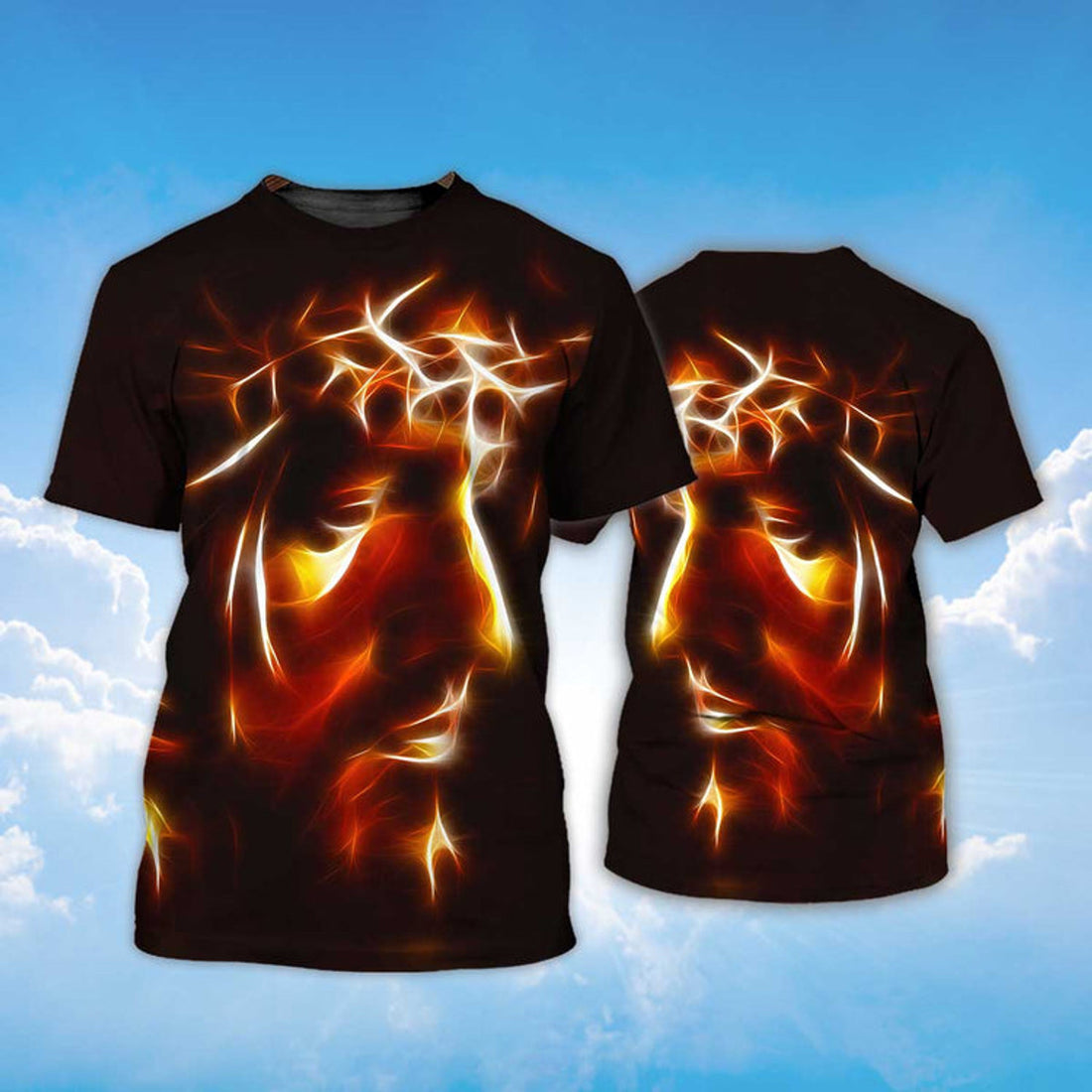 FUNSTUFFPRINT 3D All Over Print Jesus Lightning 3D T-shirt