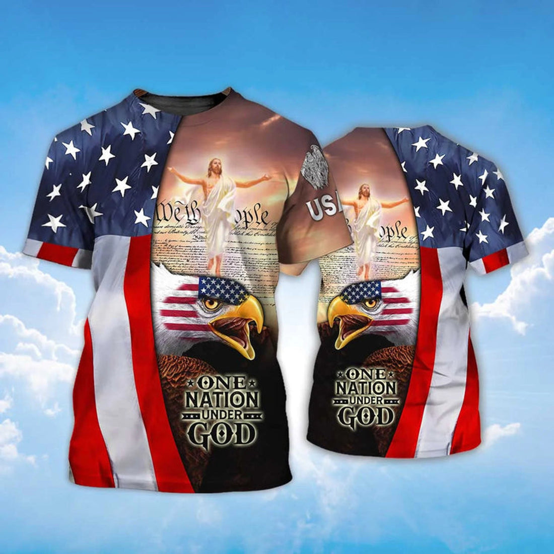 We The People America Under God T-Shirt Patriotic Shirts