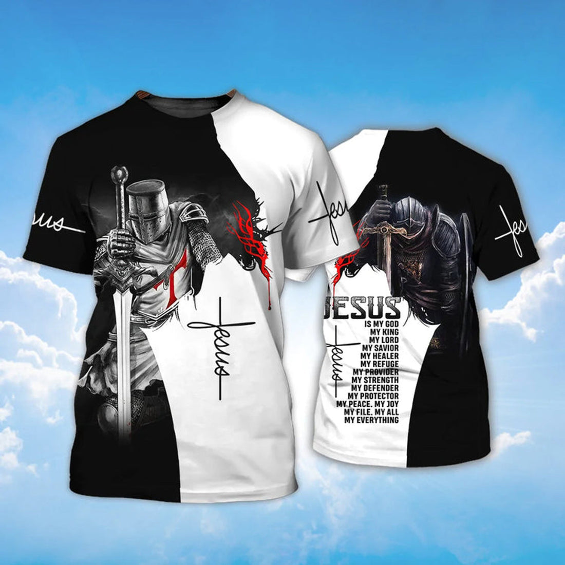 Knight Templar Jesus Is My God My King My Lord T-Shirt Gift For Knight Templar Lover