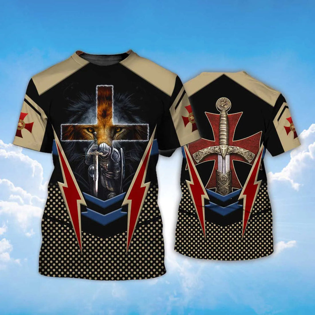 Knight Templar Of God 3D Full Print T-Shirt