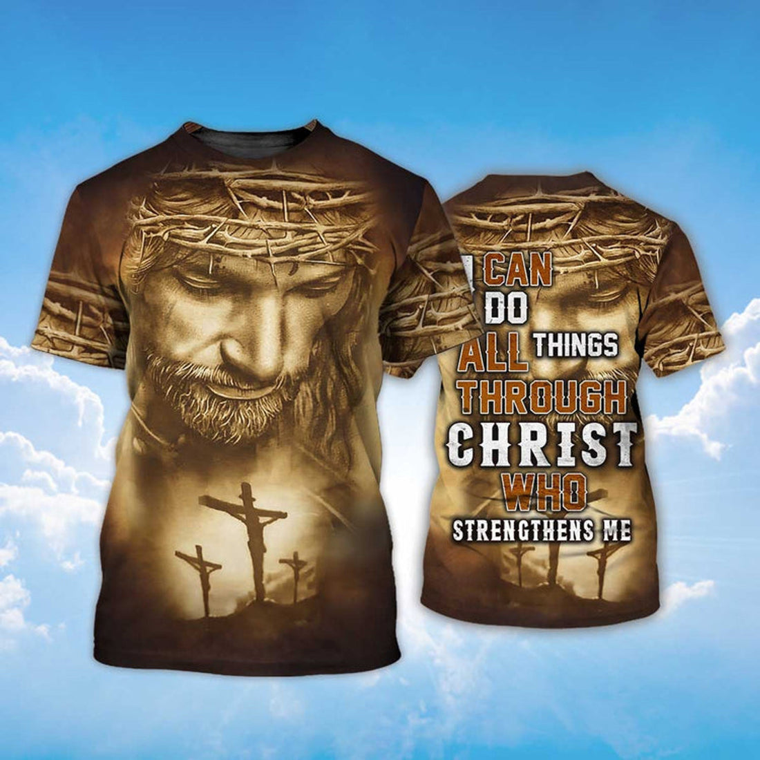 FUNSTUFFPRINT Faith In Jesus Christ T-Shirt 3D Jesus Shirt Men Women 3D T-shirt