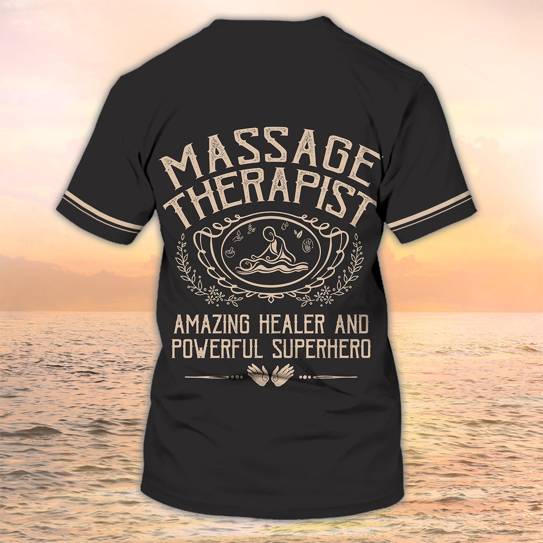 FUNSTUFFPRINT Massage Therapist Amazing Healer And Powerful Superhero Personalized 3D T-shirt