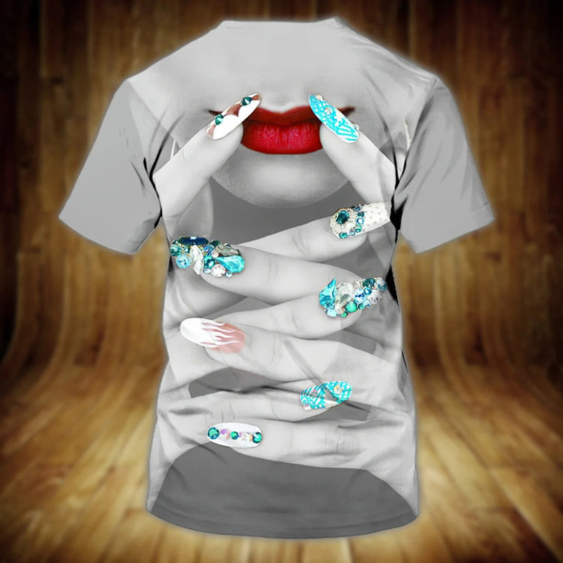 FUNSTUFFPRINT 3D All Over Printed Nail Shirt For Girl, Women Nails T-Shirt, Nail Tad Technician T-Shirt, Nail Tech Gifts 3D T-shirt