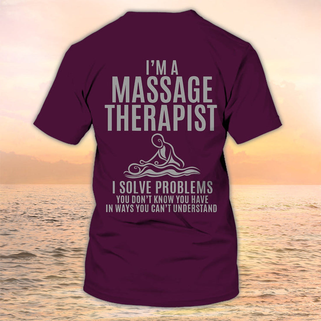 FUNSTUFFPRINT Custom Massage Shirt I'm A Massage Therapist T-Shirt Massage Uniform Tad 3D T-shirt