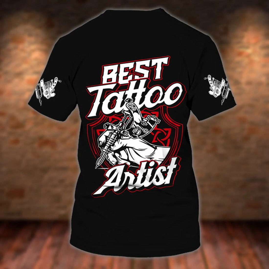 FUNSTUFFPRINT Tattoo Artist Shop Personalized Name 3D T-Shirt Gift For Tatoo Artist [Non workwear] 3D T-shirt