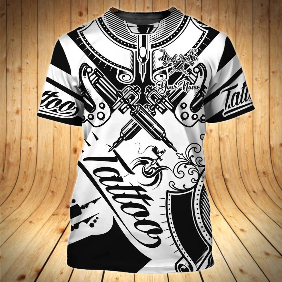 FUNSTUFFPRINT 3D All Over Print Tattoo ArtisT-Shirt Custom Tattoo T-Shirt For Him Her Tattoo Shop Uniform 3D T-shirt