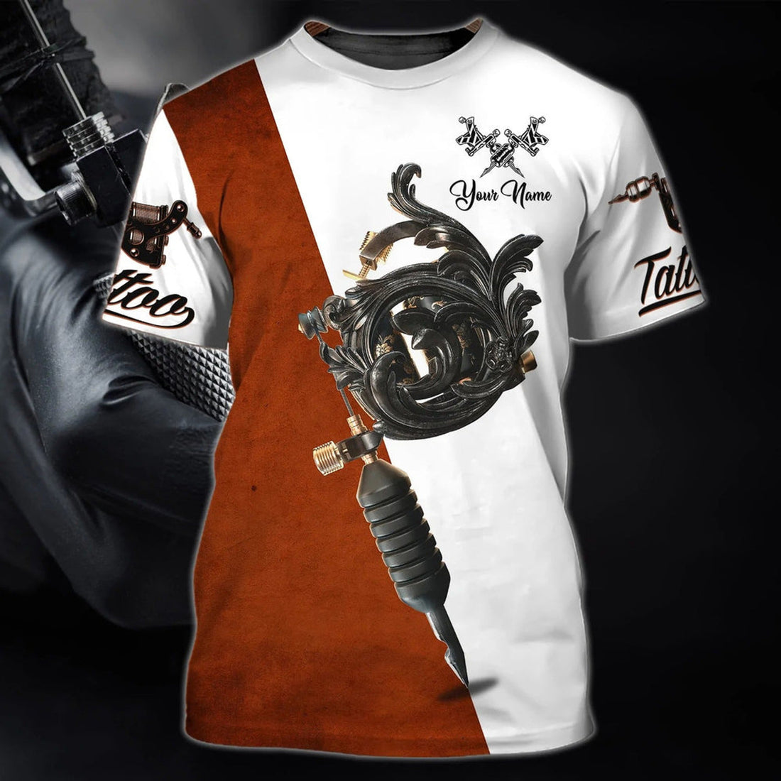 FUNSTUFFPRINT Personalized Tattoo ArtisT-Shirt 3D All Over Printed T-Shirt For Tattoo Artist Gift For Tattoo Lover 3D T-shirt