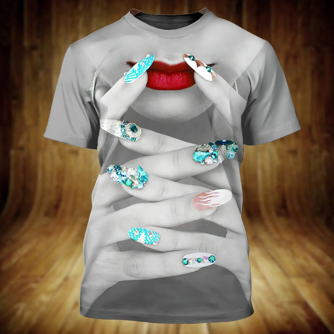 FUNSTUFFPRINT 3D All Over Printed Nail Shirt For Girl, Women Nails T-Shirt, Nail Tad Technician T-Shirt, Nail Tech Gifts 3D T-shirt