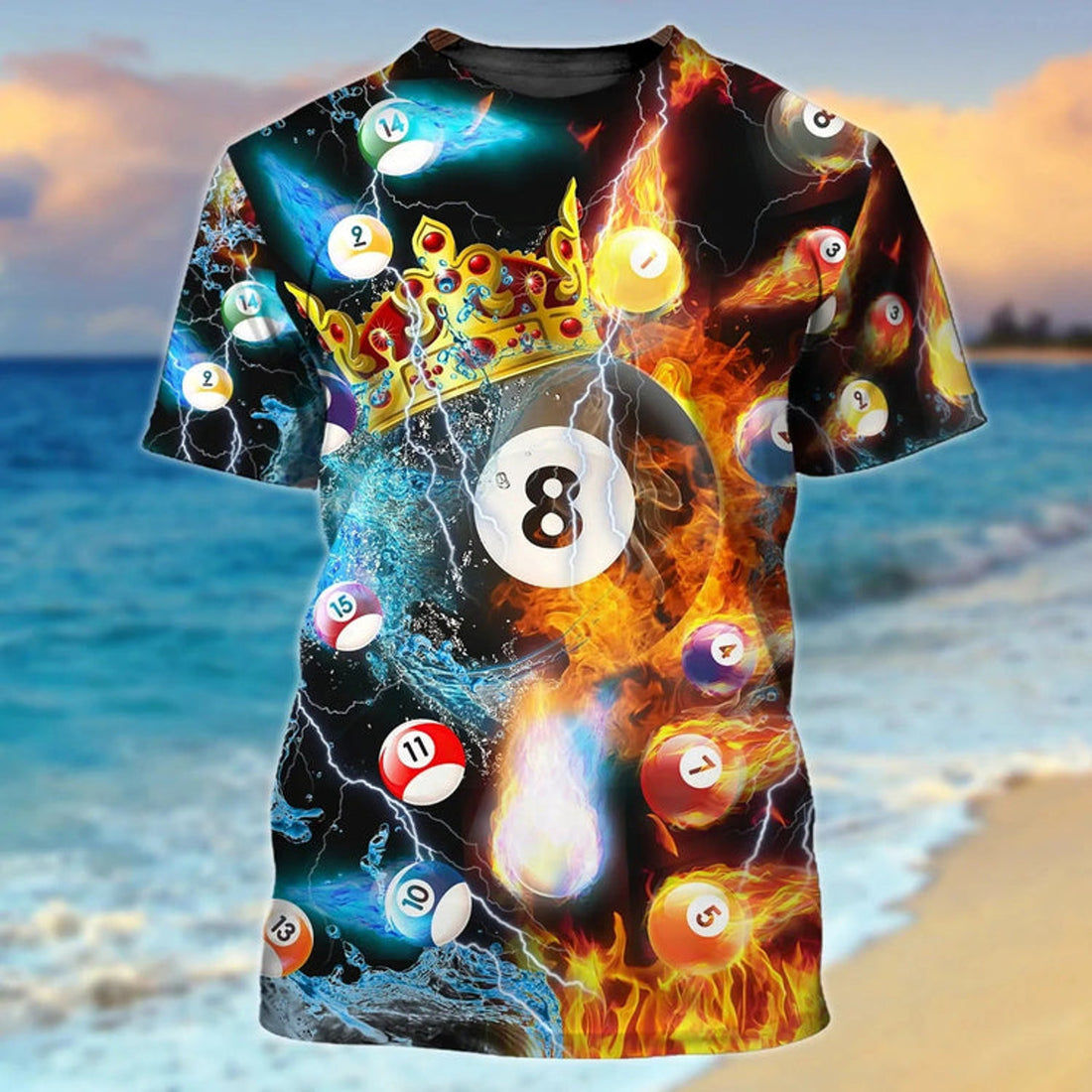 Custom3D Printed Billiard Shirt, Aim Shoot Swear Repeat, T-Shirt For Billiard Player, Billiard Gifts
