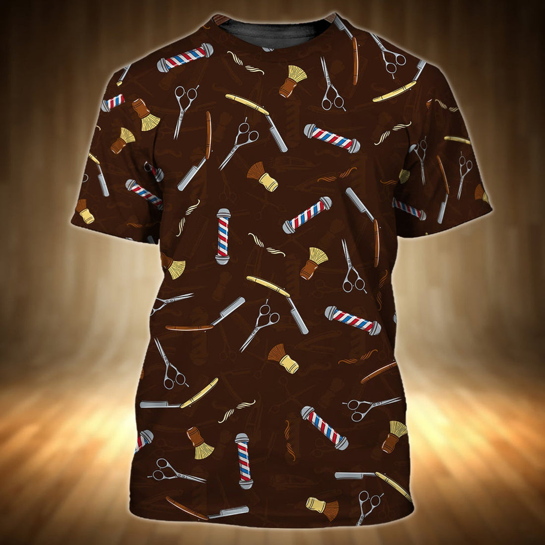 FUNSTUFFPRINT 3D All Over Print Cool Barber Shop T-Shirts, Unisex Barber Shirt, T-Shirt For A Barber, New Barber Gifts 3D T-shirt