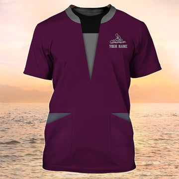 FUNSTUFFPRINT Custom Massage Shirt I'm A Massage Therapist T-Shirt Massage Uniform Tad 3D T-shirt