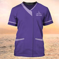 FUNSTUFFPRINT Massage TherapisT-Shirt, Personalized 3D T-Shirt Massage Uniform Tad 3D T-shirt