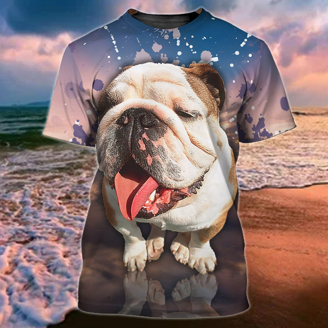 FUNSTUFFPRINT 3D All Over Printed Bulldog On Shirt Men Women Gift For Dog Lovers 3D T-shirt
