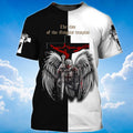 FUNSTUFFPRINT Knight Templar Shirt Religious Unisex T-Shirt Men Women 3D T-shirt