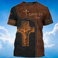 FUNSTUFFPRINT God Is Dope T-Shirt God Jesus 3D Shirt Men Women Leather Pattern 3D T-shirt