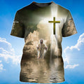 FUNSTUFFPRINT Sublimation God Jesus On T-Shirt Jesus Is My Life Tee Shirt 3D T-shirt