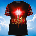 FUNSTUFFPRINT Jesus Is My Savior Shirt Christian T-Shirt Men Women 3D T-shirt