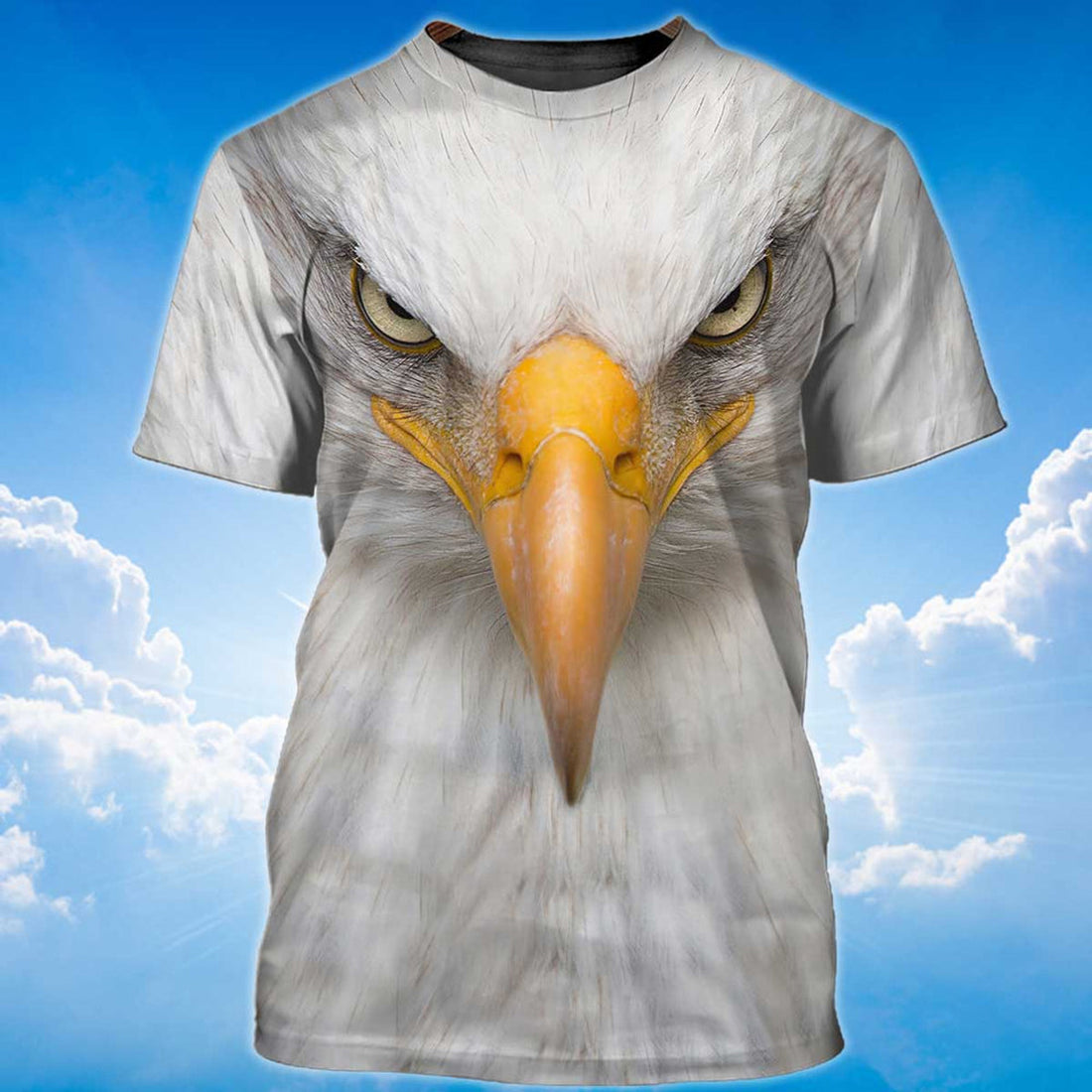 FUNSTUFFPRINT Bald Eagle Eyes T-Shirt, Eagle Lover 3D T-shirt
