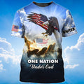 FUNSTUFFPRINT One Nation Under God T-Shirt 11 Sep Patriotic Shirts 3D T-shirt