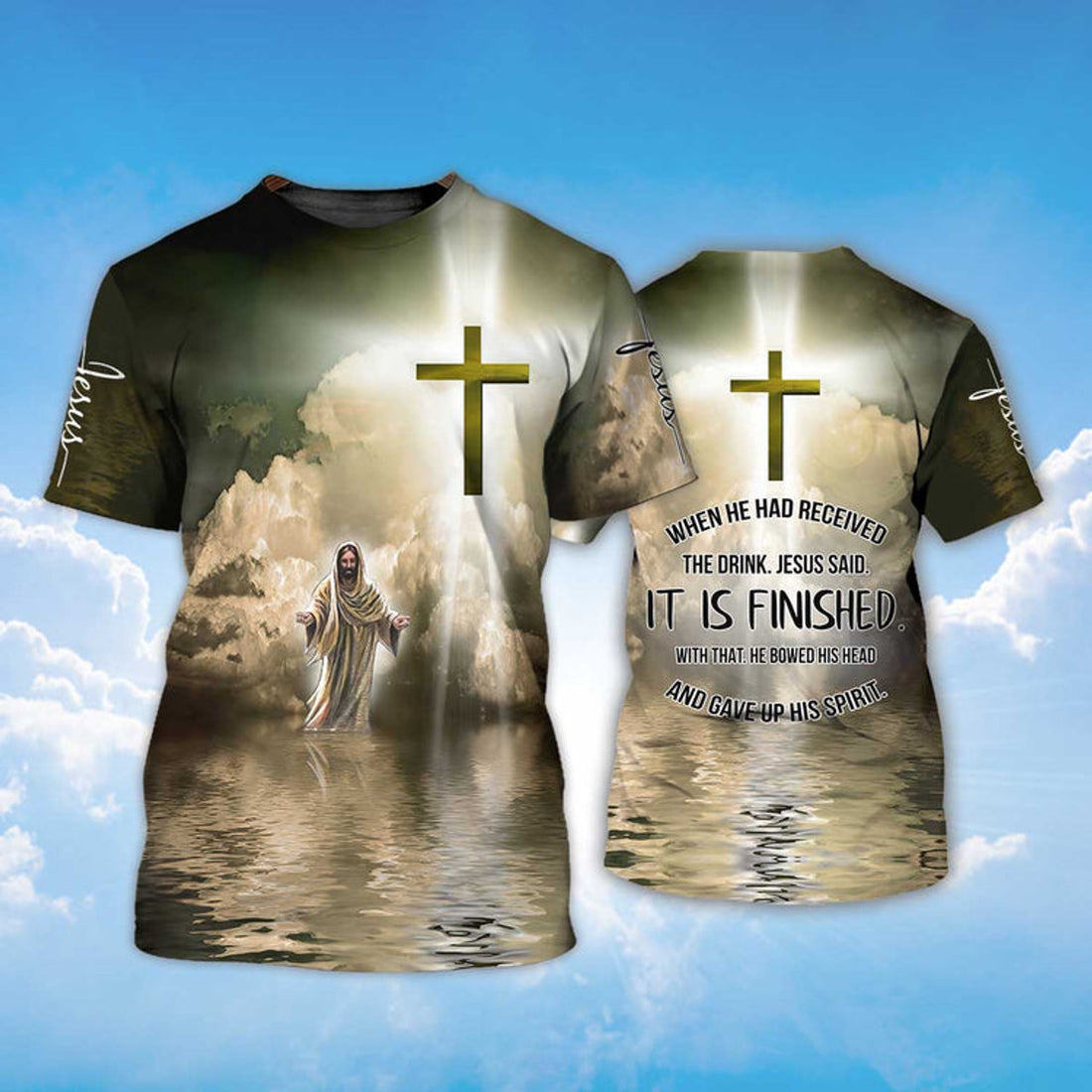 FUNSTUFFPRINT Sublimation God Jesus On T-Shirt Jesus Is My Life Tee Shirt 3D T-shirt