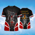 Knight Templar Fighting 3D Shirt Religious T-Shirt