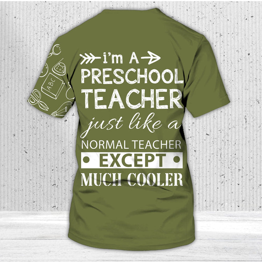 FUNSTUFFPRINT 3D All Over Print Teacher Shirt, Personalized Shirt - Gift For Teacher Graphic Design 3D Printed Shirts 3D T-shirt