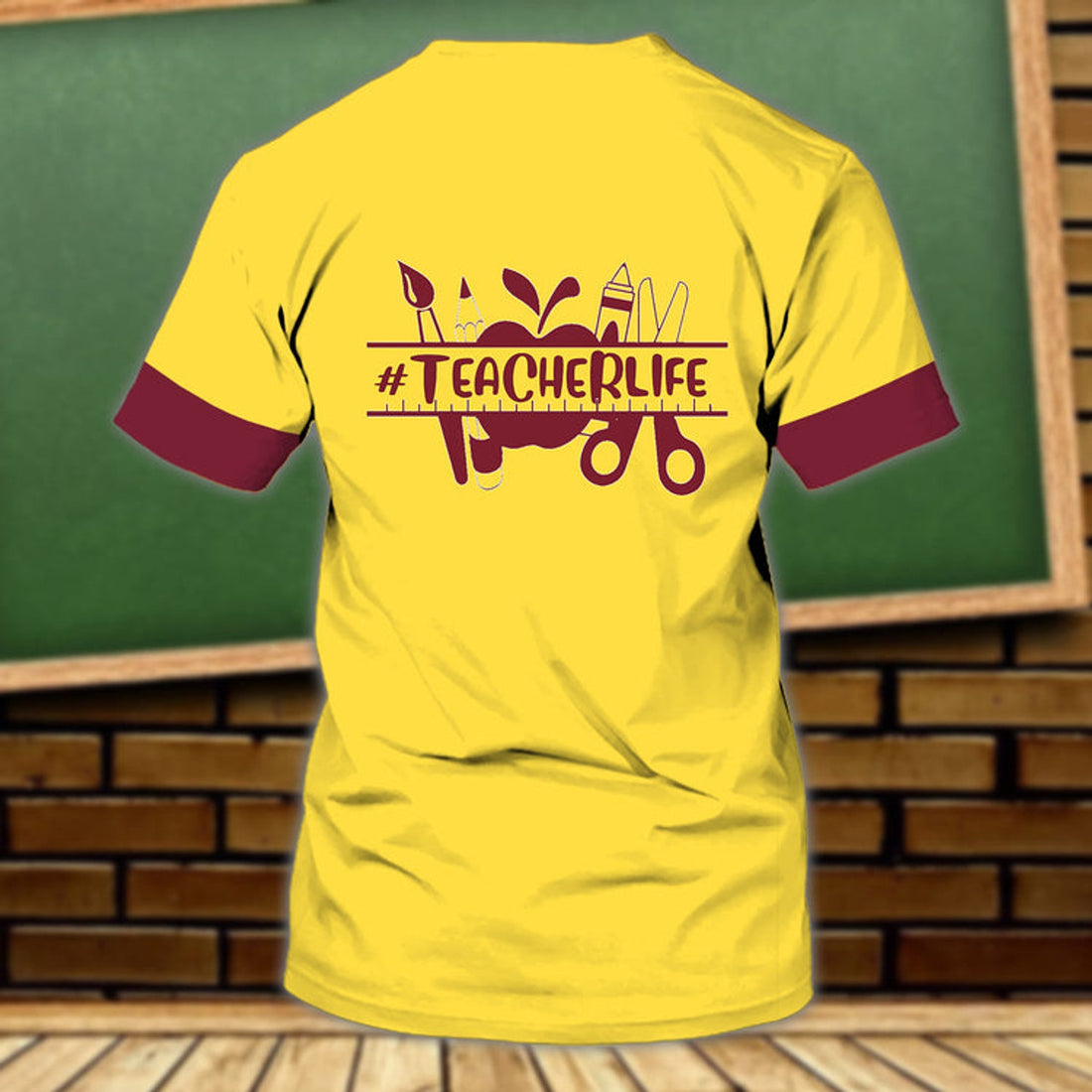 FUNSTUFFPRINT Teacher Team T-Shirt, Personalized Shirt, Teacher Gift, Teacher Graphic Design 3D Printed T-Shirt (Non Workwear) 3D T-shirt