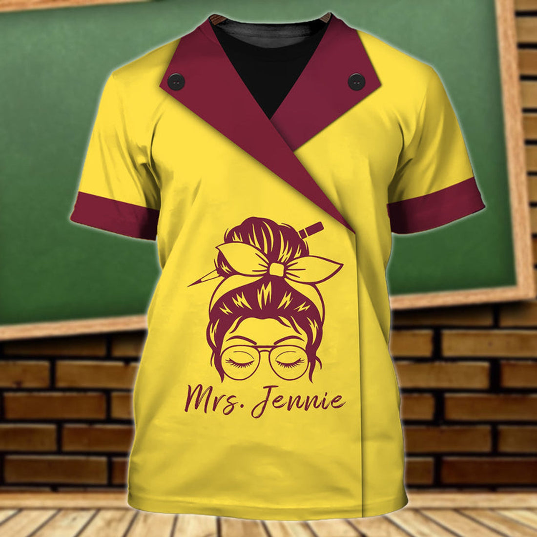 FUNSTUFFPRINT Teacher Team T-Shirt, Personalized Shirt, Teacher Gift, Teacher Graphic Design 3D Printed T-Shirt (Non Workwear) 3D T-shirt