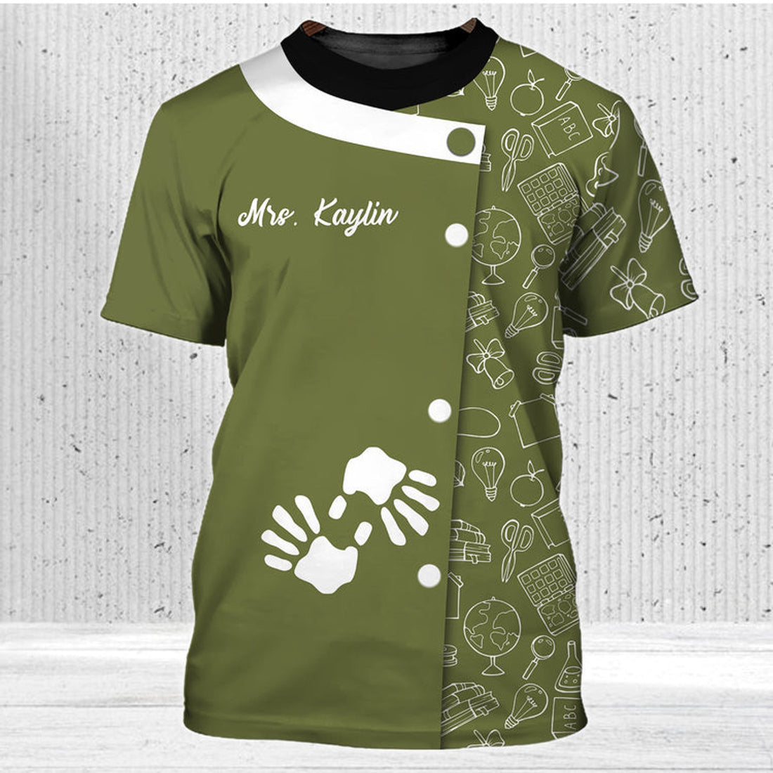 FUNSTUFFPRINT 3D All Over Print Teacher Shirt, Personalized Shirt - Gift For Teacher Graphic Design 3D Printed Shirts 3D T-shirt