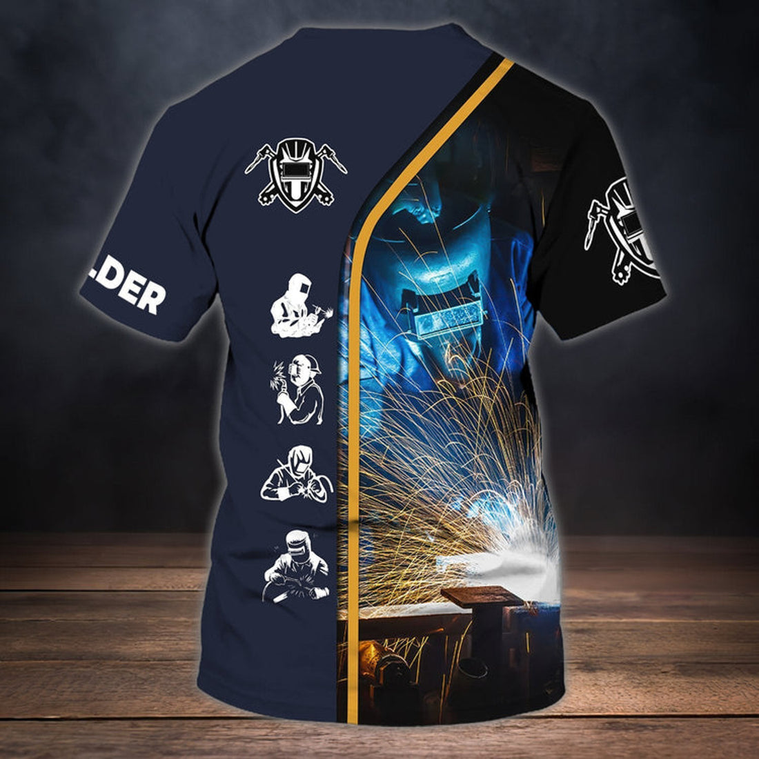 FUNSTUFFPRINT Personalized Cool Welder T-Shirt, 3D All Over Printed BesT-Shirts For Welder, Welding Shirt 3D T-shirt