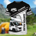FUNSTUFFPRINT Personalized Mens Camping Shirt, 3D All Over Print Women Shirt Camping, Camping Shirts 3D T-shirt