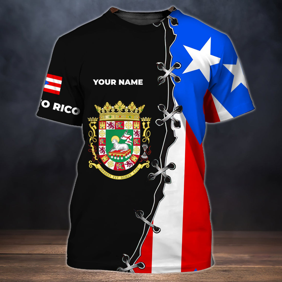 FUNSTUFFPRINT PUERTO RICO - Personalized Name 3D T-Shirt