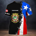 FUNSTUFFPRINT PUERTO RICO - Personalized Name 3D T-Shirt