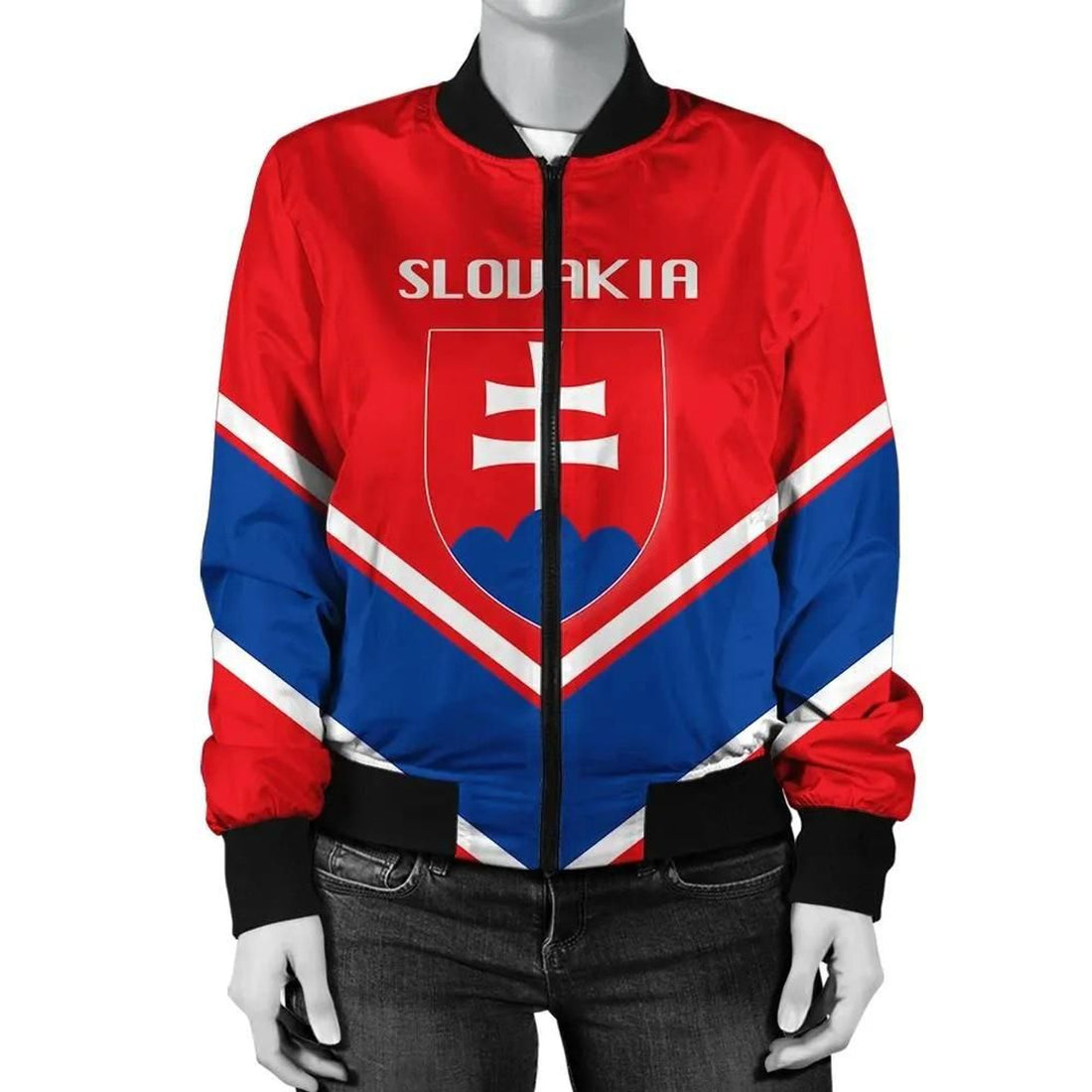 FUNSTUFFPRINT Turks and Caicos Islands Coat Of Arms Women Bomber Jacket Lucian Style 3D Bomber Jacket