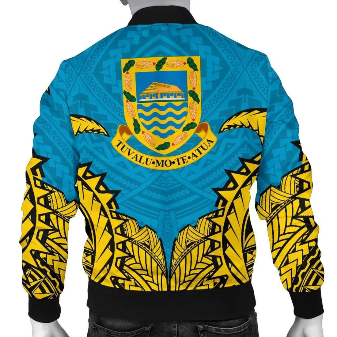 FUNSTUFFPRINT Tuvalu Premium Men's 3D Bomber Jacket