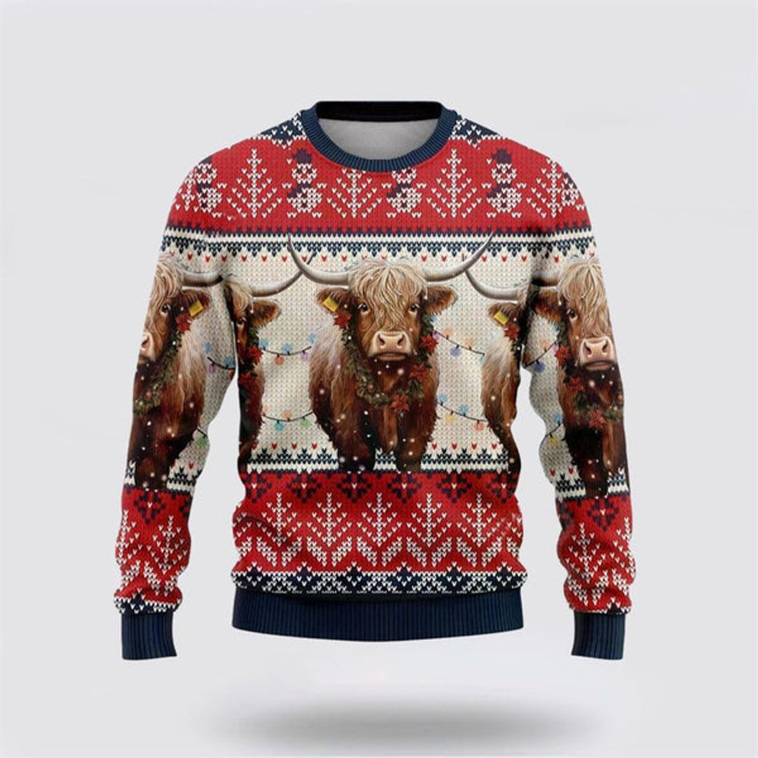 FUNSTUFFPRINT Tx Longhorns Ugly Christmas Sweater, Farm Sweater, Christmas Gift, Best Winter Outfit Christmas Ugly Sweater