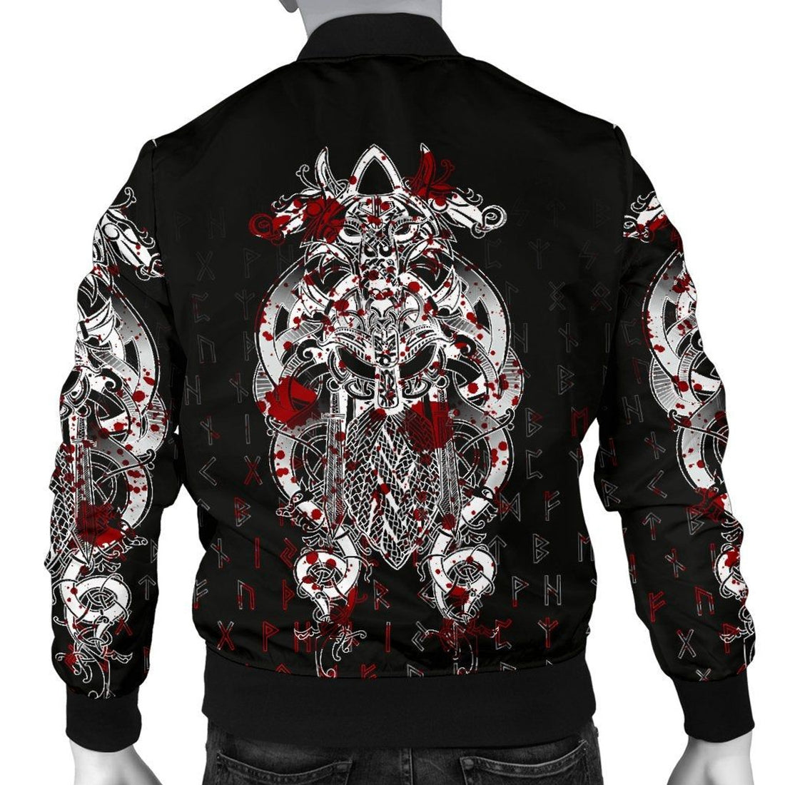 FUNSTUFFPRINT Tyr Tattoo Blood Men's 3D Bomber Jacket